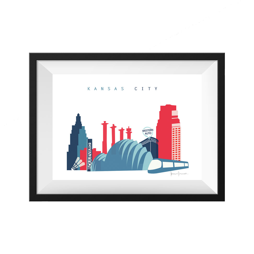 kansas city missouri crossroads streetcar print